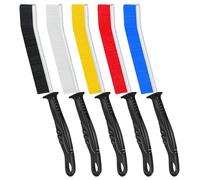 Hmseng Crevice Cleaning Brush, 5pcs Long Handle Scrubbing brush, Multifunctional Bathroom Tile Groove Gap Thin Cleaning Brush for Narrow Corners in home Kitchen and Window Groove