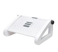 Hmseng Foot Rest Under Desk, Adjustable Height/Angle Ergonomic Foot Stool with Large Roller Massager Function, for Improved Posture/Pressure Relief/Straightening The Hunchback, Home, Office-White