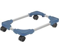 Hmseng Pc Tower Stand, Adjustable Mobile CPU Stand with 4 Rolling Caster Wheels, Fits Most PC Under Desk-Blue
