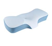 Hmtbet Stuffable Neck Pillow, Occipital Neuralgia Pillow Contour Memory Foam, Pillows for Neck And Shoulder Pain Relief for Side Back Stomach Sleeper,Blue