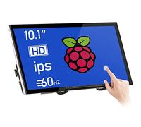 HMTECH 10.1 Inch Raspberry Pi Screen Touchscreen Monitor 1024x600 HDMI Portable Monitor 16:9 IPS Screen Display for Raspberry Pi 4/3/2/Zero/B/B+ Win10/8/7 Raspbian Ubuntu Xbox/PS4 Mac, Free-Driver