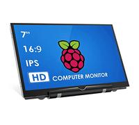 HMTECH - 7 inch Raspberry Pi 800 x 480 HDMI Display, Portable Monitor, IPS LCD Screen for 4/3/2/Zero/B/B+ Win11/10/8/7 (Not Touch)