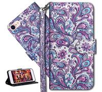 HMTECH iPhone 6 6S Case 3D Peacock Flower PU Leather Wallet Flip Case with Kickstand Card Holder Bookstyle Magnetic Closure Cover for iPhone 6 6S 4.7 Inch,Peacock Flower