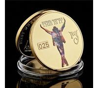 HMTEMRBGEJ Michael Jackson The King of Pop Gold-plated Commemorative Coin Pop Collectible Coins-default
