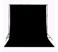 HMTfoto Background Solid Black Backdrop Muslin Portrait Background Screen for Photo Backdrop Video Photography Studio(8x10ft, Black)