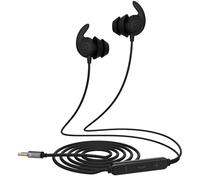 Hmusic 3.5mm Wired Sleep Earbuds for Side Sleepers Ultra-Thin in-Ear Design with Soft Silicone Tips, 1.2m Cord, Inline Mic for Travel, Bedtime, Relaxation (Black)