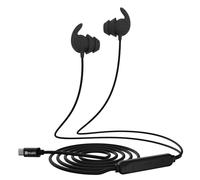 Hmusic Sleep Earphones, 30db Noise Isolation USB C Wired Sleep Headphones, 2g Lightweight Soft Silicone Flat/Thin Sleeping Earbuds for Side Sleeper, Snoring, Yoga, Relaxation, Meditation (Black)