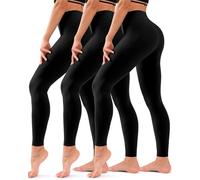 Hmuuo 3 Pack Leggings for Women High Waisted Tummy Control No See-Through Yoga Pants Workout Running Leggings