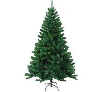 HMWD 6ft/7ft Green Artificial Traditional Realistic Christmas Tree Metal Stand Xmas Festive Large decoration 800/1000 Tips Green Christmas trees 6ft/7ft trees topper tree trees (6ft)