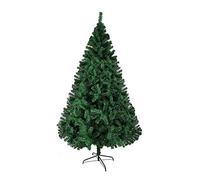 HMWD 7ft Green Artificial Traditional Realistic Christmas Tree Metal Stand Xmas Festive Large decoration 1000 Tips Green Christmas trees 7ft trees topper tree trees