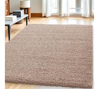 HMWD Area Rug Non Slip Shaggy Rugs Living Room Bedroom Carpet Floor Mat, Modern Plain Thick Pile Area Rugs Machine Washable, Hallway Kitchen Rugs And Runners (Beige, 80 x 150 cm (Rectangular))