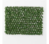HMWD Artificial Maple Leaf Screening on Expandable Willow Trellis,Privacy Fence Panels Screening Hedge Roll Expanding Wall Decor Garden Cover Wooden, Decorative Fences for Outdoor, Green - 2 x 1m