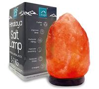 HMWD Authentic Himalayan Salt Lamps | Natural and Handcrafted with Wooden Base | 1.5m CE Approved Electrical Cable and a 15 watt Light Bulb (5-7 Kg)