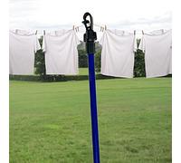 HMWD Heavy Duty Galvanized Metal Pole, Telescopic Extendable Indoor Garden String, Home Garden Washing Line Pole for Clothes Laundry Support, Easy Twist and Lock Mechanism - 2 Pack