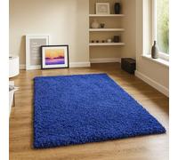 HMWD Modern Large Fluffy Shaggy Area Rugs 50mm/5cm Deep Pile Rugs Living Room Decor Bedroom Decor, Anti-Shed Thick Pile Floor Carpet, Home Decor Hallway Runner Rugs (120x170 cm, Navy Blue)