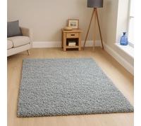 HMWD Modern Large Shaggy Area Rugs 50mm/5cm Thick Fluffy Rugs Living Room Decor Bedroom Decor, Anti-Shed Deep Pile Floor Carpet, Home Decor Shag Hallway Runner Rugs (80x150 cm, Silver Grey)