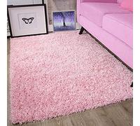 HMWD Modern Rugs Living Room Extra Large Small Medium Rectangular Size Soft Touch Fluffy Deep Pile Living Room Area Rugs, 5 cm High Pile Shaggy Shag Rug (Baby Pink, 160 x 230 cm)