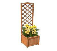 HMWD Rectangular Wooden Garden Planter Flower Pot - Outdoor/Indoor Raised Flower Bed Climbing Plants Rack for Garden, Balcony, Porch - Available in 3 Sizes (H160*L40*W40 cm - Large)