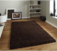 HMWD Shaggy Rugs 50mm/5cm Thick Modern Living Room Bedroom Decor, Fluffy Anti-Shed Deep Pile Floor Carpet, Home Decor Shag Hallway Runner (80x150 cm, Brown)