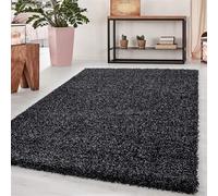 HMWD Shaggy Rugs 50mm/5cm Thick Modern Rugs Living Room Bedroom Decor, Fluffy Anti-Shed Deep Pile Floor Carpet, Home Decor Shag Hallway Runner (Anthracite, 80 x 150 cm (Rectangular))