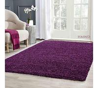HMWD Shaggy Rugs 50mm/5cm Thick Modern Rugs Living Room Bedroom Decor, Fluffy Anti-Shed Deep Pile Floor Carpet, Home Decor Shag Hallway Runner (Purple, 160 x 230 cm (Rectangular))
