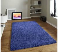 HMWD Shaggy Rugs 50mm/5cm Thick Modern Rugs Living Room Bedroom Decor, Fluffy Anti-Shed Deep Pile Floor Carpet, Home Decor Shag Hallway Runner (Navy Blue, 60 x 110 cm (Rectangular))