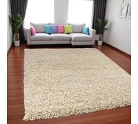 HMWD Shaggy Rugs for Living Room, Fluffy and Non Slip Rug, Hallway Runner, Washable Rug, Non-Shed Plain Super Soft Floor Carpet for Living Room, Home Decor (Light Beige, 120 x 170 cm(Rectangular))