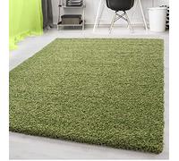 HMWD X Large Small Fluffy Shaggy Large Area Rug Thick Pile Hallway Runner Non Slip Living Room Bedroom Non-Shed Floor Carpet- Available in 6 Exquisite Colors (Green, 80x150 cm)