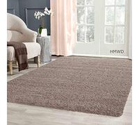 HMWD X Large Small Fluffy Shaggy Large Area Rug Thick Pile Hallway Runner Non Slip Living Room Bedroom Non-Shed Floor Carpet- Available in 6 Exquisite Colors (Dark Beige, 160x230 cm)
