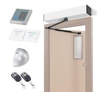 HMWOKPOT 50W Low Energy Handicap Door Opener Electric Automatic Swing Door Opener with 2PCS Remote Controller and Push Buttons for Offices, Hospitals, Hotels,Open Inward
