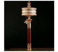 HMWOKPOT Copper Hand-Held Tibetan Buddhist Hand Turn Praying Instrument Tibetan Prayer Wheel for Praying