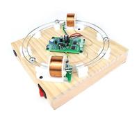 HMWOKPOT DIY Electromagnetic Accelerator Electrical And Magnetic Induction Circular Motion of Iron Ball Coil Magnetism Physics Experiment