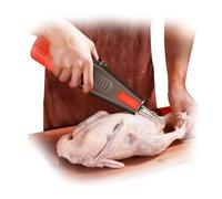 HMWOKPOT Electric Handheld Chicken Plucker Machine, Rechargeable Poultry Feather Remover with 304 Stainless Steel Cones, 6000mAh Battery & Dual Motors