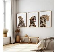 HMXQLW Modern Wild Animals Wall Pictures, Leopard Pictures Art Prints Living Room Decoration, Canvas Pictures Posters and Prints Wall Art Bedroom Frameless (3 x 40 x 60 cm)