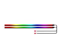 HMYC Dreamcolor Acrylic Interior Car Lights, 2 Piece 43.3inch/110cm 128 Colorful Car LED Strip Light RGB Fiber Optic Rainbow Ambient Lighting bar, Universal Decoration Dynamic Atmosphere Neon Lights