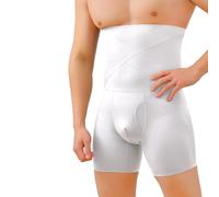 HMYD Men's Shapewear Tummy Control Shorts Slimming Body Shaper High Waist Compression Boxers Briefs Activewear Short Pant Nylon Soft Stretchy (UK, Alpha, XXL, Slim, Regular, White)