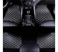 HMYOUXUAN Car Mat for Ford Explorer EV 2024 2025, Carpet Mat Set Non Slip All Weather Mats Protection Waterproof Trim,Half Enclosed-Black+White