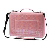 HMZSP Large Capacity Colored Pencil Case - 500 Individual Slots PU leather with Zipper Closure Portable Organizer for Watercolor Pencils Ideal for Artists（Pink）