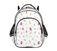 HMZXZ Backpack for Kids Elementary School Bag Boys Girls Tomato Carrot Potato Avocado Bookbag Travel Backpack Daypack Work Beans Peas