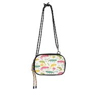 HMZXZ Crossbody Bag Sugar Cute Chameleons, Small Handbag Purse with Adjustable Strap, LeavesFanny Pack Sling Backpack Hobo Purse for Women Men Travel Work