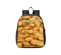 HMZXZ Custom Backpack Toddler Chicken Nuggets Mini Backpack Boys/Girls Chicken Nuggets Customizable Backpack Kindergarten Pre School Bags 13 Inch