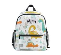 HMZXZ Custom Kids Toddler Mini Backpack for Girls Boys Cute Tropical Dinosaurs Personalised Children's Backpacks School Bag with Kid's Name/Text