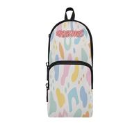 HMZXZ Custom Pencil Case Abstract Shapes,Pencil Pouch for Girls Boys Kids, Personalised Soft Shapes Simple Pen and Pencil Stationery Organizer Bag for School