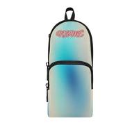 HMZXZ Custom Pencil Case Blue Gradient Beige,Pencil Pouch for Girls Boys Kids, Personalised Abstract Pen and Pencil Stationery Organizer Bag for School