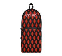 HMZXZ Custom Pencil Case Colorful Polka Dots,Pencil Pouch for Girls Boys Kids, Personalised Red Dots Pen and Pencil Stationery Organizer Bag for School