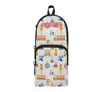 HMZXZ Custom Pencil Case Construction Cars,Pencil Pouch for Girls Boys Kids, Personalised Cute Vehicle Pen and Pencil Stationery Organizer Bag for School