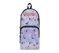 HMZXZ Custom Pencil Case Cue Bats Starry Sky,Pencil Pouch for Girls Boys Kids, Personalised Purple Pen and Pencil Stationery Organizer Bag for School