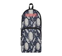 HMZXZ Custom Pencil Case Cute Astronauts Planets,Pencil Pouch for Girls Boys Kids, Personalised Stars Retro Rockets Pen and Pencil Stationery Organizer Bag for School