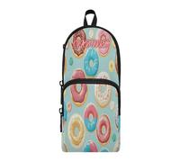 HMZXZ Custom Pencil Case Cute Donuts,Pencil Pouch for Girls Boys Kids, Personalised Colorful Pen and Pencil Stationery Organizer Bag for School