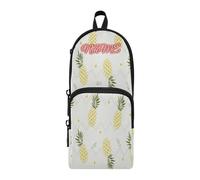 HMZXZ Custom Pencil Case Love Pineapple Fruit,Pencil Pouch for Girls Boys Kids, Personalised Zig Zag Pen and Pencil Stationery Organizer Bag for School